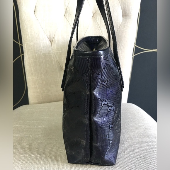 Gucci authentic tote bag navy imprime coated canvas - Picture 9 of 16